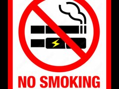 Sign no smoking including electronic cigarettes